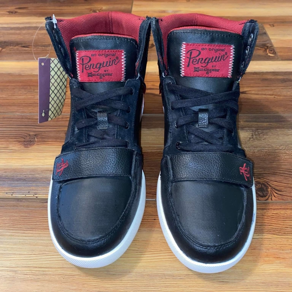 New Original Penguin Moby Hi men's 10 Leather and Canvas upper high top sneaker